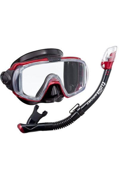 NO BRAND TUSA SET DE SCUFUNDĂRI mască VISIO tub VALVĂ USCATĂ labe UF0103 L 42...