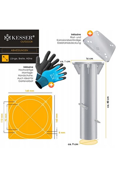 NO BRAND Bază universală pentru umbrelă de grădină KESSER