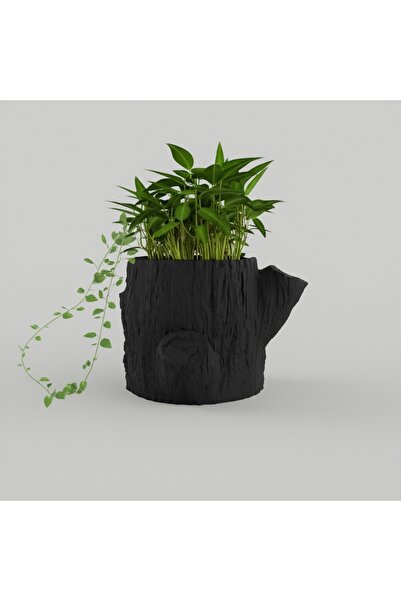 NO BRAND Trunchi de copac decorativ din plastic, design modern, negru