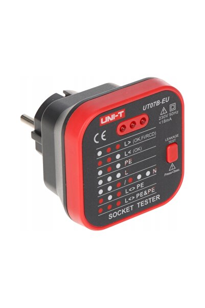 unı-t UT07B-EU Tester de priză RCD - Verificarea corectei conexiunii la priză