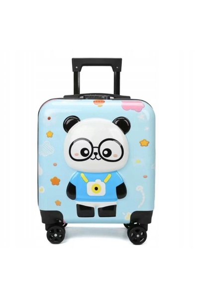 NO BRAND Bagaj de cabină pentru copii, valiză pentru copii cu cod, panda alba...