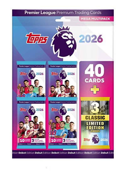 NO BRAND TOPPS PREMIER LEAGUE 2026 MEGA MULTIPACK CARD DE COLECȚIE DE FOTBAL
