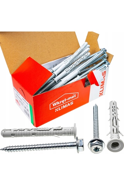 NO BRAND Șuruburi de expansiune pentru cadru 10x80 KEY+TX Torx 50 bucăți