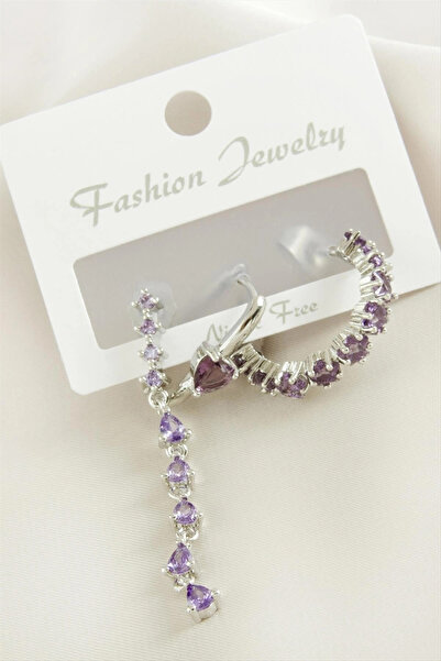 SORA GROUP 3 pieces heart zircon stone earrings