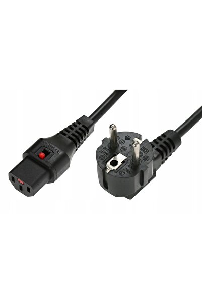 Digitus Cablu Schuko cotit/IEC C13 drept, tată/mamă, 1.5m, negru, cablu de al...