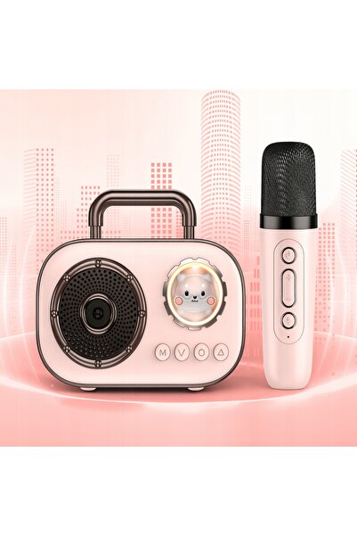 NO BRAND SET DE KARAOKE FĂRĂ FIR, DRĂGUȚ: MICROFON, DIFUZOR BLUETOOTH, 2 MICR...