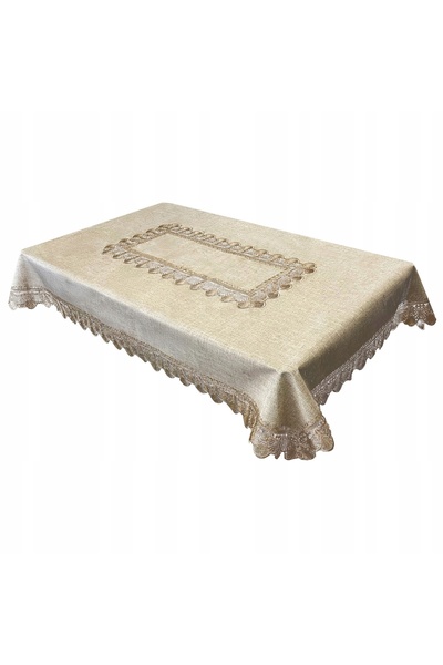 NO BRAND Fată de masă din dantelă – 110x160 – culoare bej