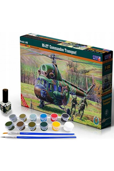 NO BRAND Mi-2T Commandos Transport 1:48+culori pensule adeziv