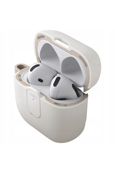 uniq Husă Clyde pentru AirPods 4 cu blocare, bej