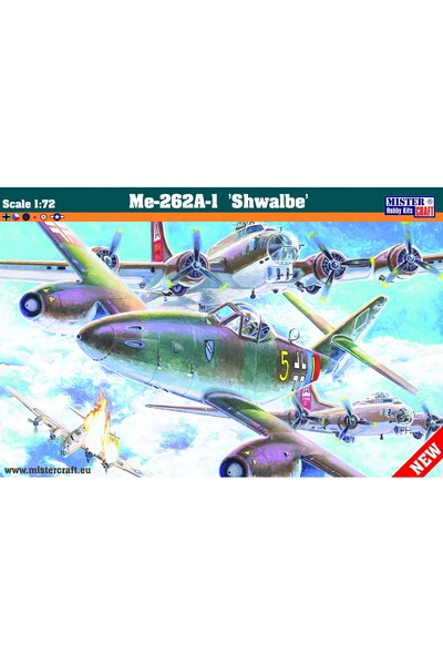 NO BRAND Me-262-1A Schwalbe 1:72 + vopsele, adeziv, 2 pensule