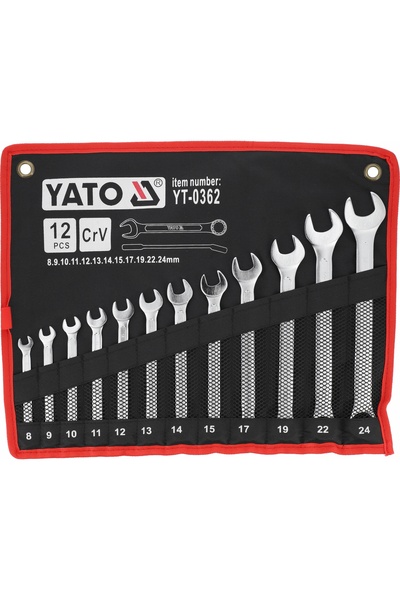 yato SET DE CHEI PLATE PE RULOU 8-24mm 12 buc.