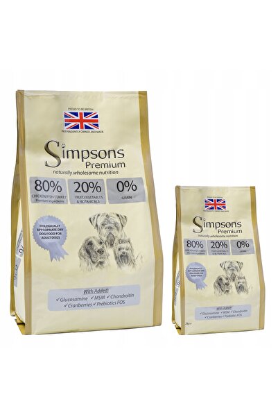NO BRAND Simpsons Premium 80/20 pentru adulți, carne și pește, 2 kg