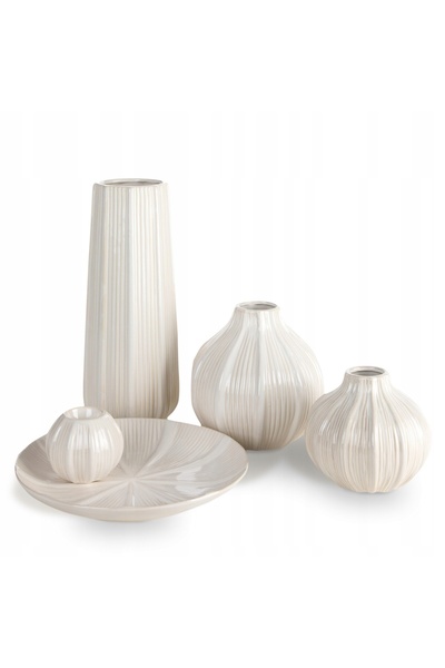 NO BRAND Vas decorativ GARET (01) Ø 30 X 4 CM Crem