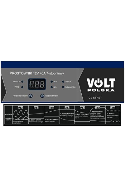Volt Încărcător de baterii LiFePO4 de 12V 40A cu 7 trepte