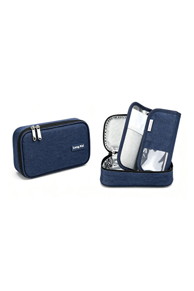 Jubilin Navy Blue Insulin Cooler Travel Case with Ice Packs, Diabetic Medicat...
