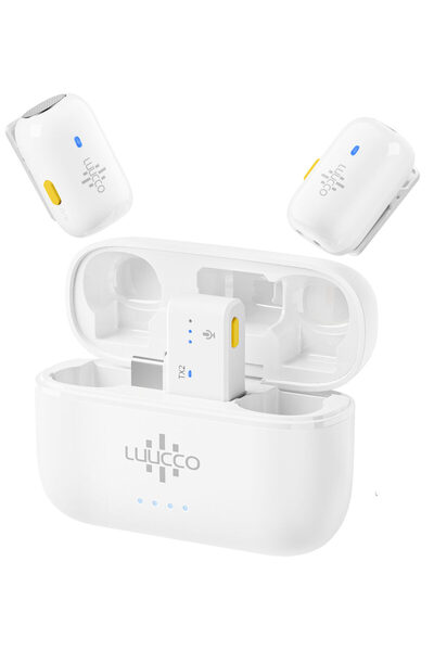 LUUCCO Microfon Lavaliera Wireless MiniPods-K2,USB-C, alb
