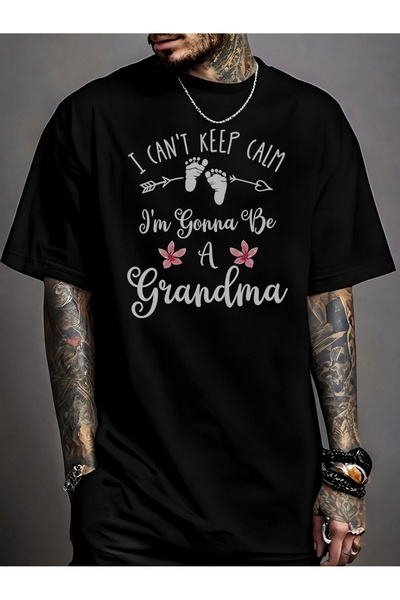Generic Brand I Can't Keep Calm Grandma Quote with Baby Feet & Flowers,100% c...