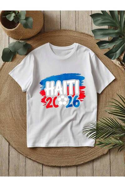 k222 Men's Haiti 2026 Pattern T-Shirt - Street Style Casual Short Sleeve, Sui...