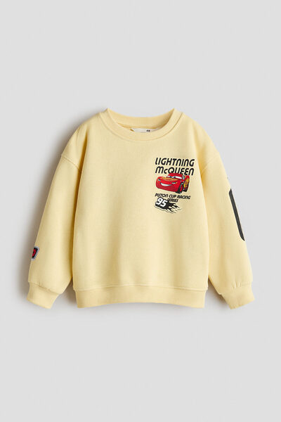 H&M Baskılı ve İçi Tüylü Sweatshirt