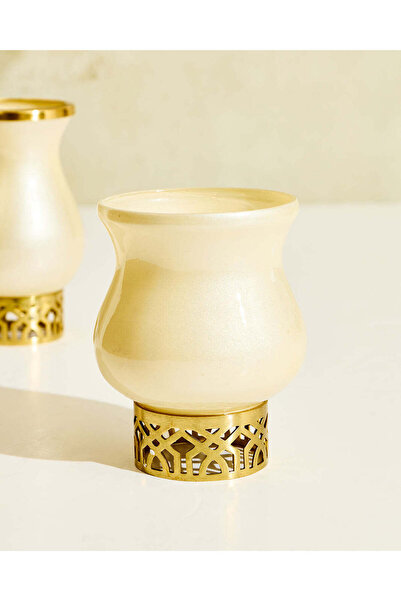 REDTAG Gold Pearl Cotton Jar With Metal Base