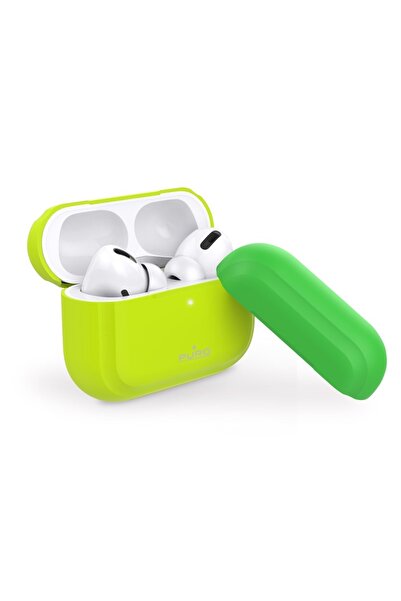 Puro ICON Θήκη Σιλικόνης για Airpods Pro 1st Gen - Fluo Yellow + Green Cap
