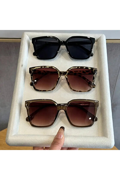 Choice 3PCS-C1 3Pcs Women's Retro Fashion Oversized Rectangular Frame Combina...