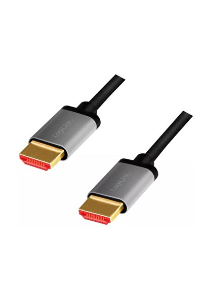 LogiLink HDMI Male - HDMI Male v2.1 Cable, 2m, Black/Grey
