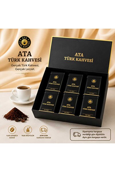 Özel Hediye Kutusunda 6 Adet 125g. Ata Türk Kahvesi