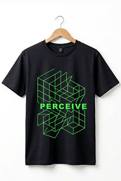 The Baski Perceive Written Geometric Neon Patterned Graphic Printed Y2K Stree...