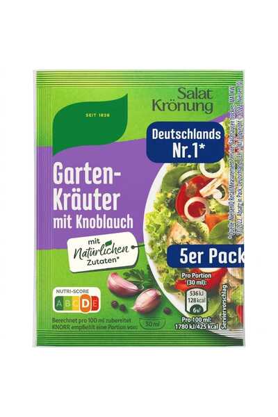 ALDİ Salatkrönung Gartenkräuter Knoblauch Dressing 5er-Pack