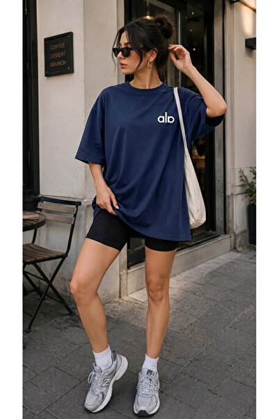 ZAVIXO Women's Cotton Oversize Crew Neck Basic T-Shirt