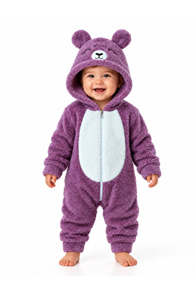 Chicsy Baby Girl Boy Baby Welsoft Plush Jumpsuit Hooded Zippered Winter Baby ...