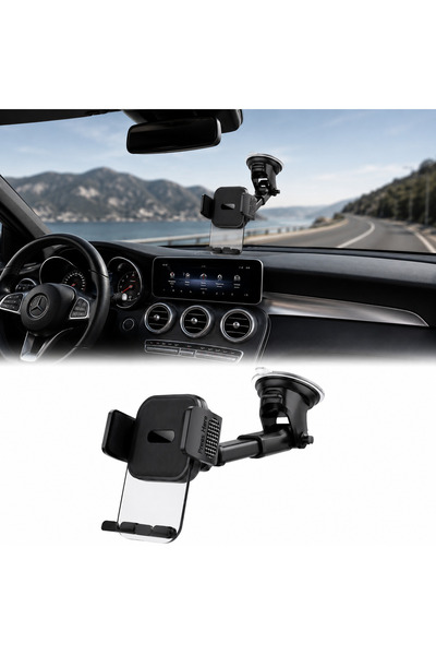 AUTOREY Suport universal de telefon auto cu ventuză, braț extensibil și rotaț...
