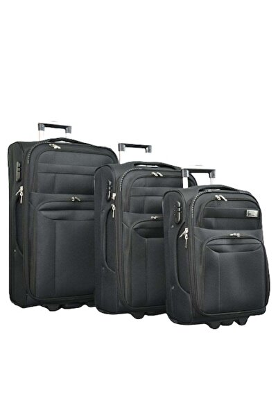 OEM Set de bagaje, Linie Perfectă, textil, 75/30/46 cm, negru