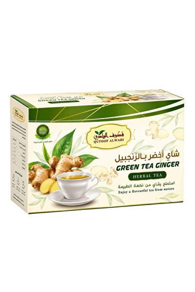 Qutoof Alwadi Green Tea with Ginger – 24 Tea Bags