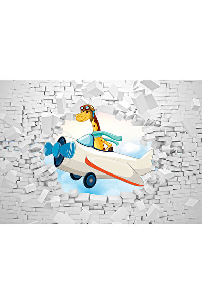 VIODESIGN Fototapet Copii, autoadeziv, 3D Girafa, multicolor,200x300 cm CO376