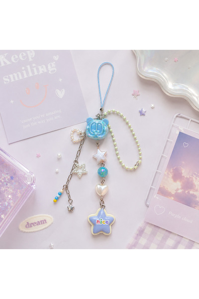 MİRAZ TASARIM Starry Pearl Detailed Phone Charm Camera Strap Bag Charm Thermo...
