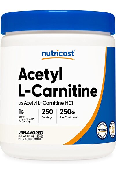 Nutricost Acetyl L-Carnitine (ALCAR) Powder, 250g, 1g per serving, 250 servin...