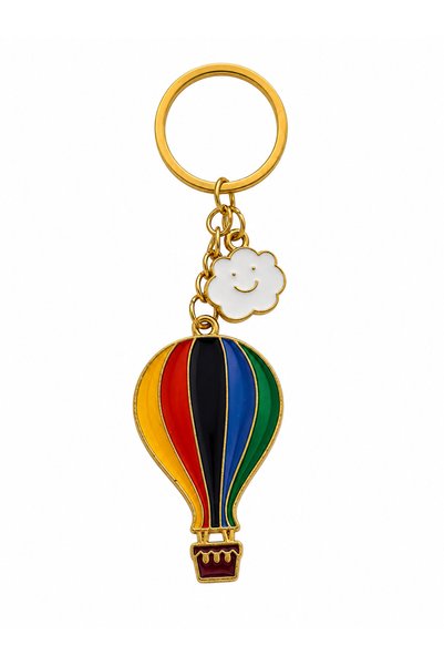 HER ŞEY NOTA www.herseynota.com Breloc metalic cu balon cu aer cald colorat – Accesoriu vesel pentru geantă