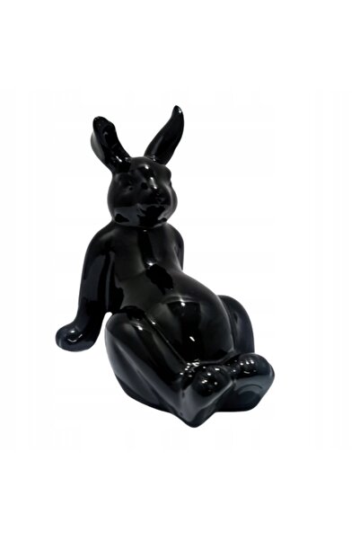 NO BRAND KROLIK ZAJAC NEGRU AȘTERNUTĂ AMUZANT CERAMIC MIC