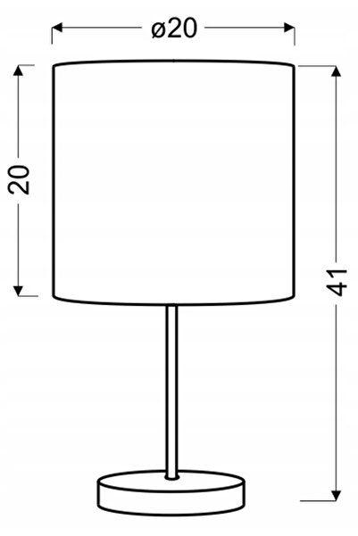NO BRAND Lampa de masă Candellux TIMBER argintie