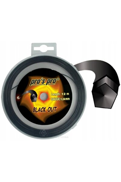 NO BRAND Pro's Pro Black Out 1.24 rolă de corzi de tenis negre