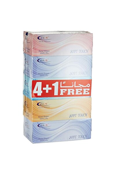 Generic Brand U&Me Soft Touch Facial Tissues 150's 2 Ply - (Pack of 5) - Soft...