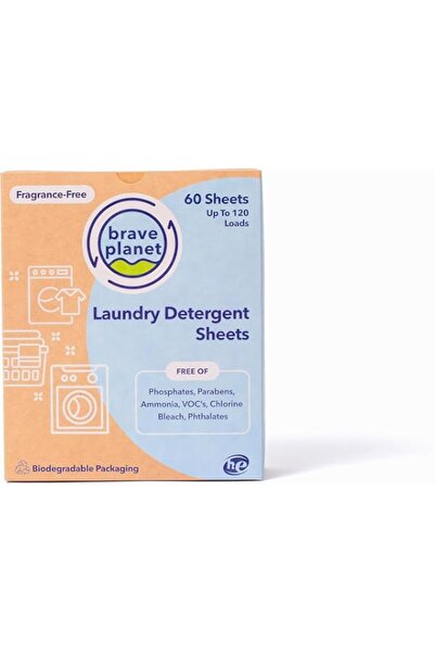 Generic Brand Brave Planet Laundry Cleaning Sheets | Fragrance-Free, Eco-Frie...