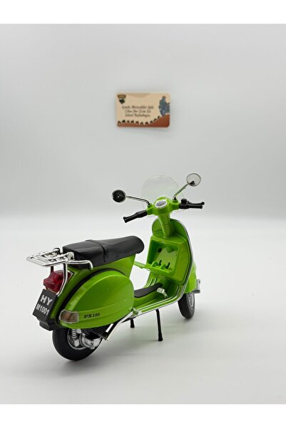 MotoGarage Yeşil Vespa PX125 1:10 Ölçek Diecast Model Scooter | Işıklı Sesli