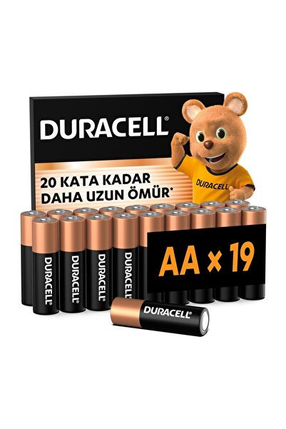 Duracell BASIC AA Alkalin Kalem Pil (19'lu Paket) – 1,5V