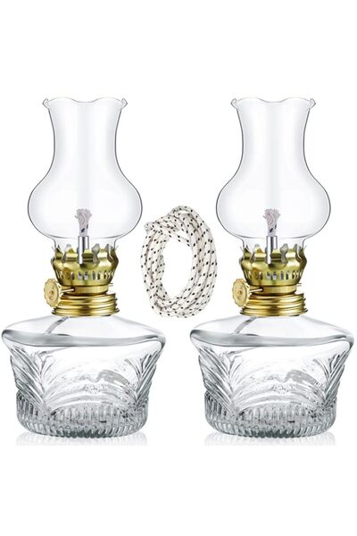Generic Yexiya 2 Pcs Chamber Oil Lamp Lantern for Indoor Use Large Classic Ke...