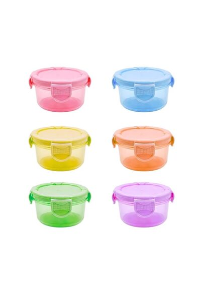 Generic VIO® 6 PCS Colorful Plastic Mini Food Storage Containers with Lids Re...