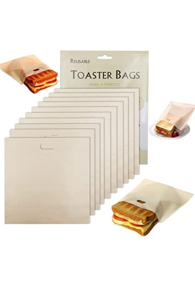 Generic Bukela Non Stick Toaster Bags Reusable, Toasted Sandwich Bags, Washab...