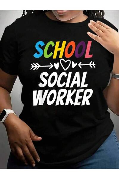 9JY Social Worker - Community Servant Caseworker Lsw Back To School Black Gra...